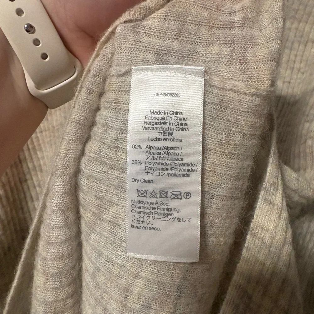 Madewell Ribbed Lightweight Alpaca-Blend Crewneck Sweater XL - Picture 5 of 7